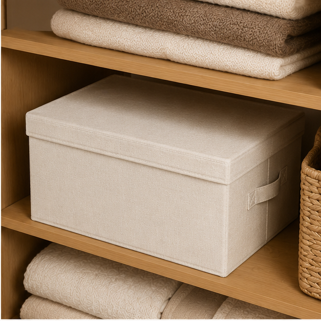 Lidded Fabric Storage Box