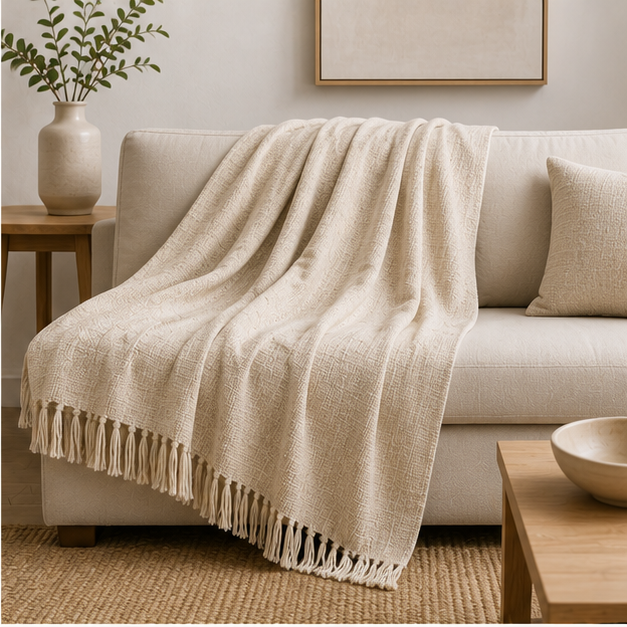 Cotton Sofa Throw Blanket