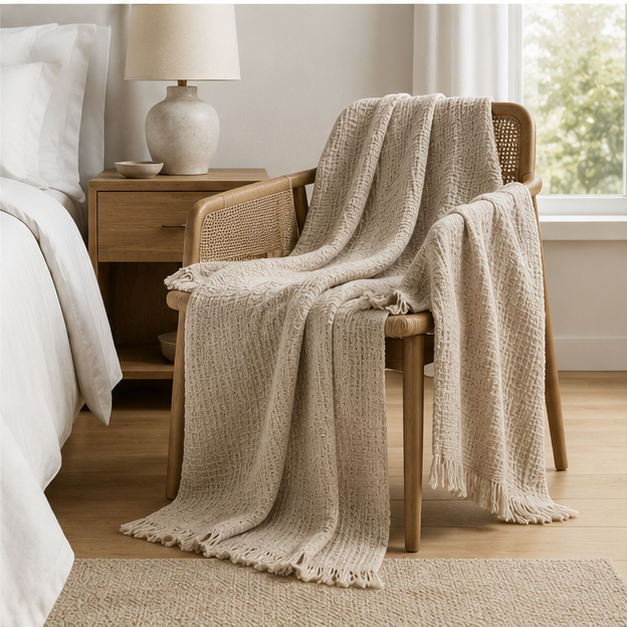 Textured Cotton Throw