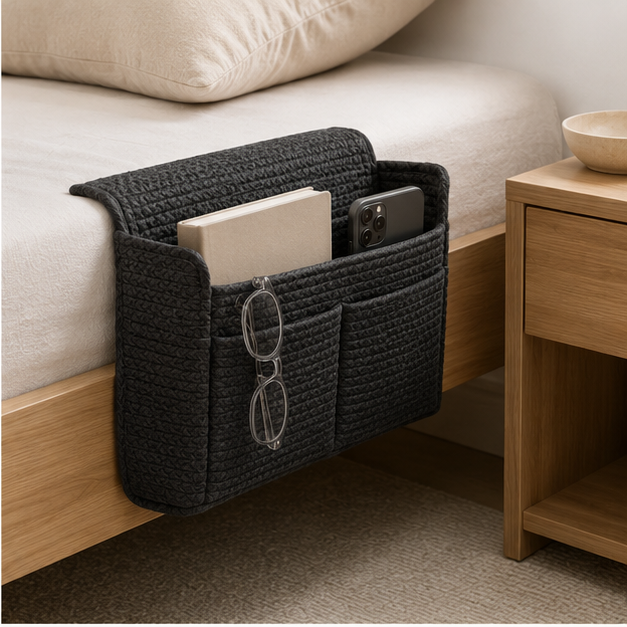 Woven Bedside Storage Caddy