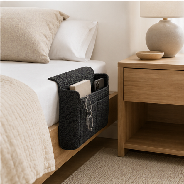 Woven Bedside Storage Caddy