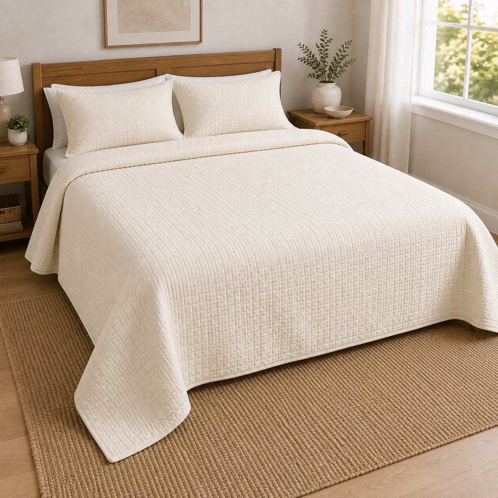 Quilted Cotton Bedspread